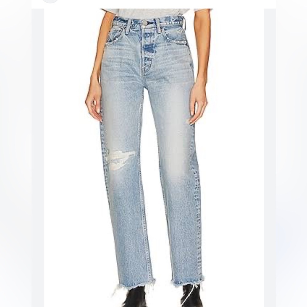 Moussy Vintage Brighton Wide Straight Light Blue